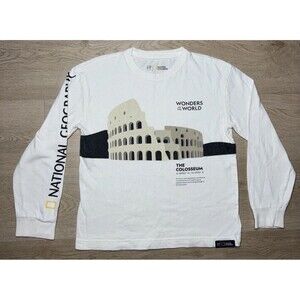 National Geographic X Gap Kids Long Sleeve T Shirt Size Medium The Colosseum M